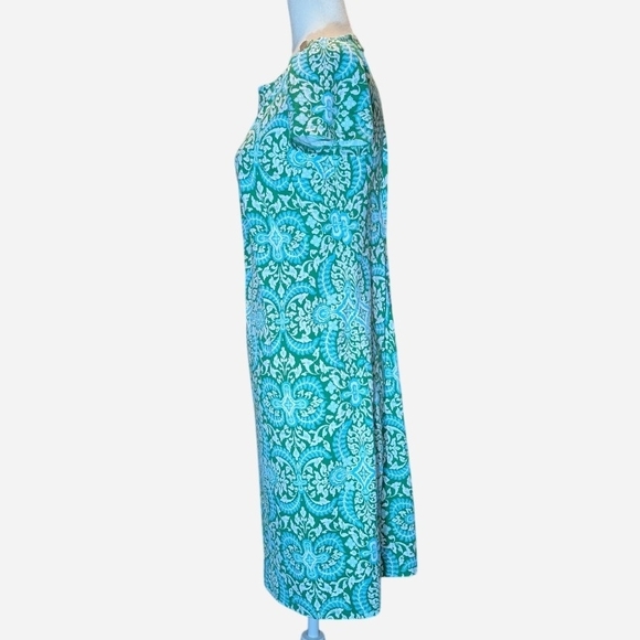 Talbots Teal and White Mini Dress - Picture 3 of 9